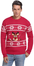 Carica l'immagine nel visualizzatore di Gallery, Abollria Maglione da Uomo per Natale Maglie Maniche Lunghe per Autunno Inverno Pullover Maglione per Natale