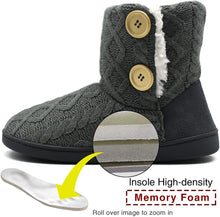 Carica l'immagine nel visualizzatore di Gallery, ONCAI Pantofole da Donna Calde Pantofole in Tessuto a Maglia Comode Pantofole Antiscivolo Fashion