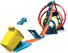 Carica l'immagine nel visualizzatore di Gallery, Hot Wheels- Track Builder, Playset Pista Triplo Loop, con Macchinina, Giocattolo per Bambini 4+ Anni, GYP65, Imballaggio Sostenibile