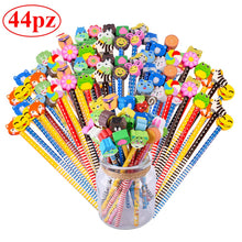 Carica l'immagine nel visualizzatore di Gallery, Gudotra Set 44 pcs Matita in Legno con Gomma Colorate 44, Multicolore - Ilgrandebazar