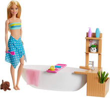 Carica l'immagine nel visualizzatore di Gallery, Barbie- Playset Bambola con Vasca da Bagno e Accessori Giocattolo per Bambini 3+ Anni, Multicolore, GJN32