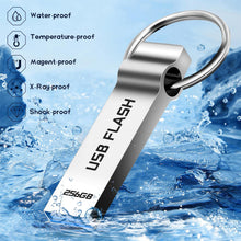 Carica l'immagine nel visualizzatore di Gallery, Chiavetta USB 256GB - camcise Impermeabile Pendrive USB 3.0 Metallo Pen Drive Plug-and-Play Pennetta USB per Computer, Tablet, con Portachiavi Portatile (256gb)