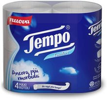 Carica l'immagine nel visualizzatore di Gallery, Tempo Comfort Carta Igienica, Morbida e Resistente, 4 Maxi Rotoli