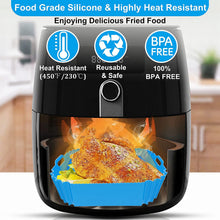 Carica l'immagine nel visualizzatore di Gallery, 2 Pezzi 22CM Teglia in Silicone per Friggitrice ad Aria, Pipiruew Riutilizzabile Pot adatta a 6-8 QT