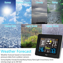 Carica l'immagine nel visualizzatore di Gallery, UFLIZOGH Sveglia meteorologica Digitale con sensore Esterno Interno Wireless... - Ilgrandebazar