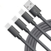Carica l'immagine nel visualizzatore di Gallery, GERETIN Cavo USB Type-C [3 Pezzi,1m+2m+2m] C Nylon Intrecciato Cavi...
