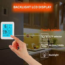 Carica l'immagine nel visualizzatore di Gallery, HUALANS Termometro Igrometro Digitale Professionale con Touch-Button, Blu