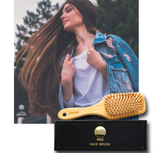 Carica l'immagine nel visualizzatore di Gallery, BFWood Spazzola Capelli in bambù per massaggiare il cuoio capelluto - bamboo - Ilgrandebazar