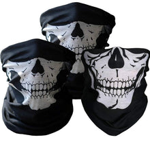 Carica l'immagine nel visualizzatore di Gallery, Skull Classic Poliestere Soft Mezza Maschera Xpassion 3 Pezzi Bandana nero