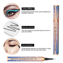 Carica l'immagine nel visualizzatore di Gallery, Onlyoily Eyeliner waterproof, eyeliner liquido impermeabile, nero - Ilgrandebazar
