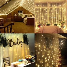 Carica l'immagine nel visualizzatore di Gallery, Tenda Luminosa Natale 3m * 300 LED Luci Impermeabile IP65 con 8... - Ilgrandebazar