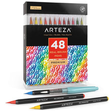 Carica l'immagine nel visualizzatore di Gallery, Arteza Pennarelli Acquerello Professionali Set da 48 Colori, multicolore - Ilgrandebazar