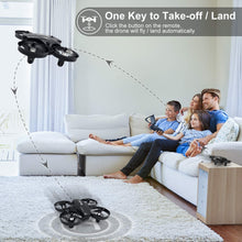 Carica l'immagine nel visualizzatore di Gallery, Potensic Mini Drone con Telecamera Telecomando Quadricottero 16 anni, Nero