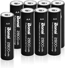 Carica l'immagine nel visualizzatore di Gallery, Batterie Ricaricabili AA ad Alta Capacità 2800mAh, 8 AA, Bonai 8 pack - Ilgrandebazar