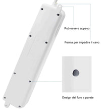 Carica l'immagine nel visualizzatore di Gallery, Extrastar Multipresa Ciabatta Elettrica con 6 Prese 6 Posti, Cavo 3 mt. - Ilgrandebazar