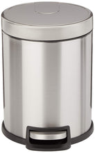 Carica l'immagine nel visualizzatore di Gallery, AmazonBasics - Pattumiera rotonda con chiusura silenziosa, 5 l 5 l, Satin - Ilgrandebazar