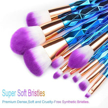 Carica l'immagine nel visualizzatore di Gallery, 12pcs Pennelli da Trucco per Applicazione 12 pezzi, Spazzole + Beauty Blender - Ilgrandebazar