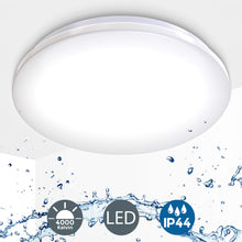 Carica l'immagine nel visualizzatore di Gallery, Plafoniera LED, lampada da soffitto o parete per bagno, luce bianca naturale...
