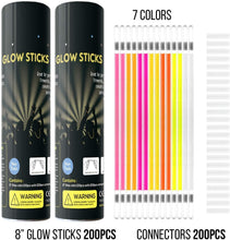Carica l'immagine nel visualizzatore di Gallery, Applife Braccialetti Luminosi Starlight Fluorescenti BRACCIALI Disco Fluo DJ (200 Pezzi)