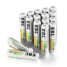 Carica l'immagine nel visualizzatore di Gallery, EBL AAA Batterie Ricaricabili ad Alta Capacità da 1100mAh x 16, AAA*16 - Ilgrandebazar