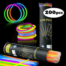 Carica l'immagine nel visualizzatore di Gallery, Applife Braccialetti Luminosi Starlight Fluorescenti BRACCIALI Disco Fluo DJ (200 Pezzi)