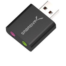 Carica l'immagine nel visualizzatore di Gallery, Sabrent Adattatore USB Audio Esterno Stereo per Windows e Mac. Plug &amp; Play...