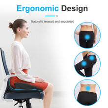Carica l'immagine nel visualizzatore di Gallery, Ajiteogy Cuscino del Sedile,Cuscino Coccige,Cuscino Memory Foam Sedia Sollievo dalla Pressione per Anca, Coccige, Sciatica