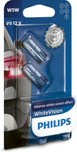 Carica l'immagine nel visualizzatore di Gallery, Philips 12961NBVB2 WhiteVision Effetto Xenon W5W Lampada Auto, Blister Doppio