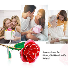 Carica l'immagine nel visualizzatore di Gallery, ETEREAUTY 24K Rosa Placcato Oro, Regalo con a Forma di Cuore &amp; Rosso - Ilgrandebazar