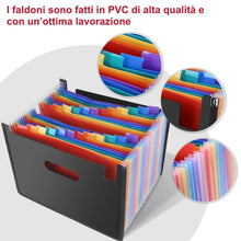 Carica l'immagine nel visualizzatore di Gallery, LOETAD Cartella Portadocumenti per Ufficio A4 Porta Documenti 24 tasche - Ilgrandebazar