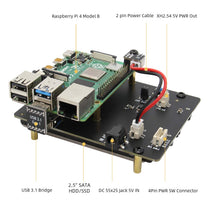 Carica l'immagine nel visualizzatore di Gallery, Raspberry Pi 4 SATA, raspberry 4 Modello B X825 da 2.5 pollici SATA... - Ilgrandebazar