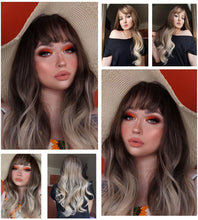 Carica l'immagine nel visualizzatore di Gallery, LEMEIZ Parrucca con frangetta Ombre Sandy Blonde