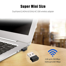 Carica l'immagine nel visualizzatore di Gallery, Maxesla Adattatore WiFi USB Mini 1200 Mbps Dual Band 1200Mbps - Ilgrandebazar