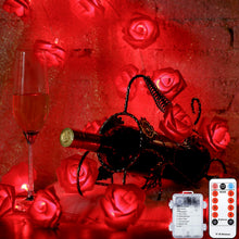Carica l'immagine nel visualizzatore di Gallery, San Valentino Luci della Stringa Rosa, 6.5 ft 20 LED Luce Rosa Rossa