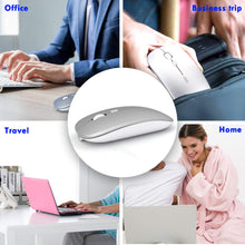 Carica l'immagine nel visualizzatore di Gallery, INPHIC Mouse Bluetooth, Wireless Bluetooth Ricaricabile Argento - B - Ilgrandebazar