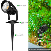 Carica l'immagine nel visualizzatore di Gallery, Luci da Giardino 7W COB, CLY Faretti led, 800LM Bianca 2-pcs - Ilgrandebazar