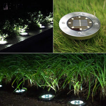 Carica l'immagine nel visualizzatore di Gallery, QSSTech Luci Solari Giardino 8 LED,Luci led da 4 Pezzi Bianco Freddo