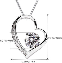 Carica l'immagine nel visualizzatore di Gallery, B.Catcher collana in argento con pendente a cuore d'argento e zircone cubico
