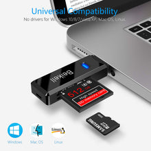 Carica l'immagine nel visualizzatore di Gallery, Beikell USB 3.0 Lettore di Schede, Adattatore Schede Memoria con Portachiavi... - Ilgrandebazar