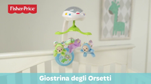 Carica l'immagine nel visualizzatore di Gallery, Fisher-Price CDN41 Giostrina degli Orsetti, Proiettore di Luci e Suoni per...