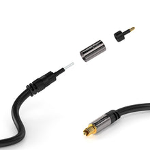 Carica l'immagine nel visualizzatore di Gallery, Cavo Mini TOSLINK, Audio Ottico Digitale 1m, Nero/Grigio - Ilgrandebazar