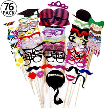 Carica l'immagine nel visualizzatore di Gallery, Foonii 76 pcs photo booth props Accessori fai da te 76 pcs, Multicolore - Ilgrandebazar