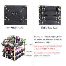 Carica l'immagine nel visualizzatore di Gallery, Raspberry Pi 4/3B +/3B 18650 UPS HAT con Cassetta di Sicurezza X750-A2 - Ilgrandebazar