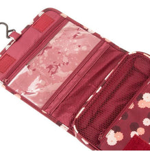 Carica l'immagine nel visualizzatore di Gallery, Emwel appeso Toiletry Organizer Travel trousse per donne e Fiore rosso vino - Ilgrandebazar