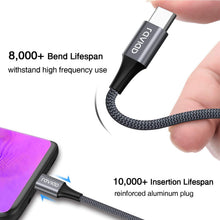 Carica l'immagine nel visualizzatore di Gallery, Cavo USB C, RAVIAD [4Pezzi, 0.5m 1m 2m 3m] Nylon Intrecciato Tipo C... - Ilgrandebazar
