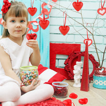 Carica l'immagine nel visualizzatore di Gallery, 24 Pezzi Ornamenti per Cuori in Plastica Traslucida di San Valentino... - Ilgrandebazar
