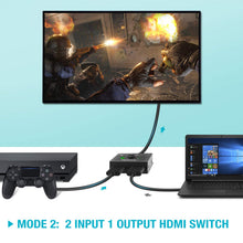 Carica l'immagine nel visualizzatore di Gallery, HDMI Switch, Techole Switch Bidirezionale 2 Ingressi 1 Uscita Nero - Ilgrandebazar