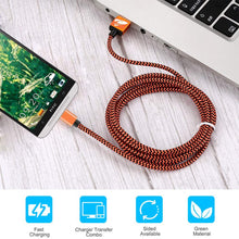 Carica l'immagine nel visualizzatore di Gallery, Cavo USB Tipo C Rapida Ricarica C 2M 3-Pezzi Nylon Intrecciato Cavo... - Ilgrandebazar