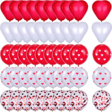 Carica l'immagine nel visualizzatore di Gallery, Blulu 50 Pezzi San Valentino Palloncini di Cuore Kit Decorazioni a... - Ilgrandebazar