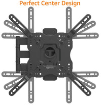 Carica l'immagine nel visualizzatore di Gallery, Amazon Basics Staffa snodata da parete, per TV da 26” a 55”, Nero